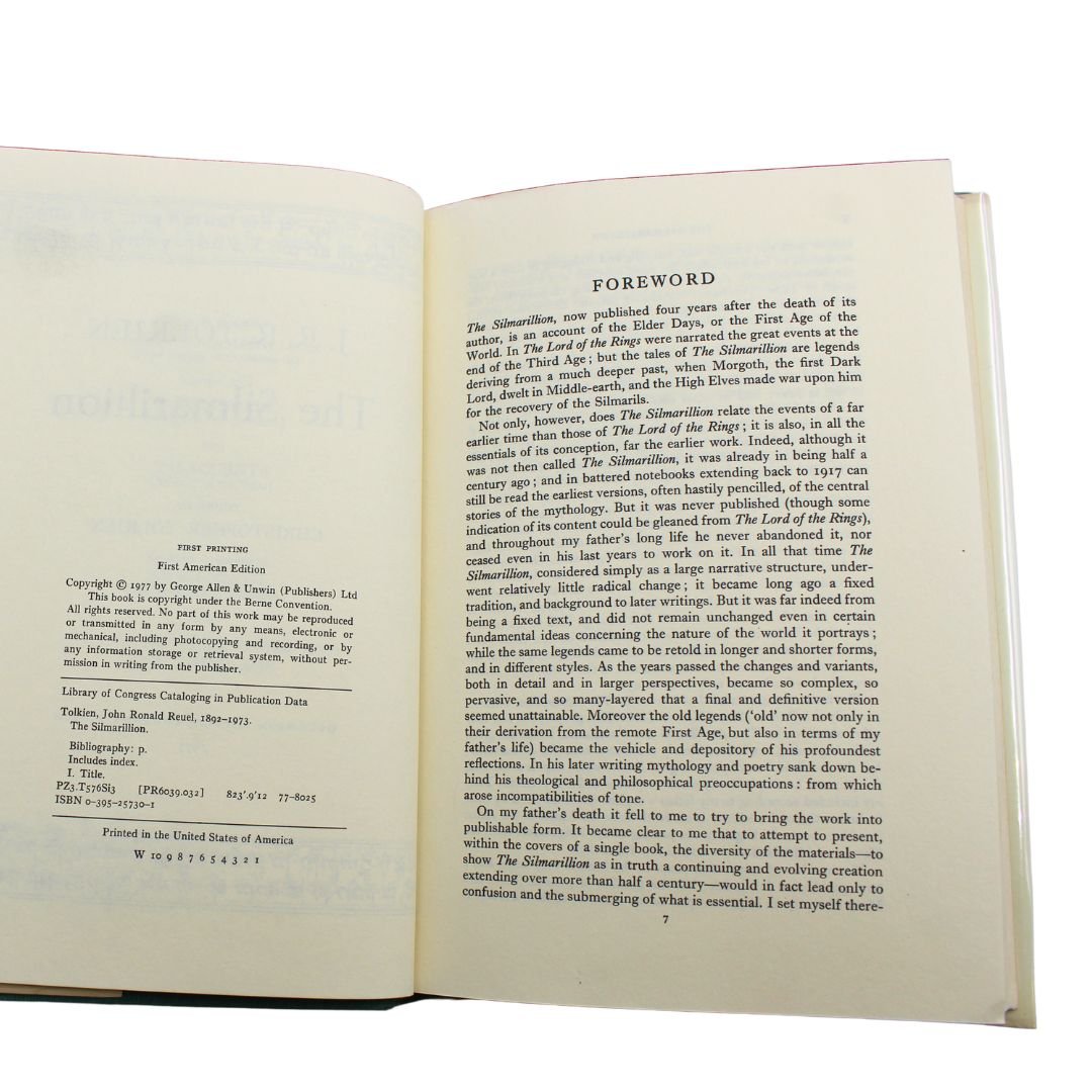 The Silmarillion by J. R. R. Tolkien, First U.S. Edition, First Printing, in Original Dust Jacket, 1977 - The Great Republic