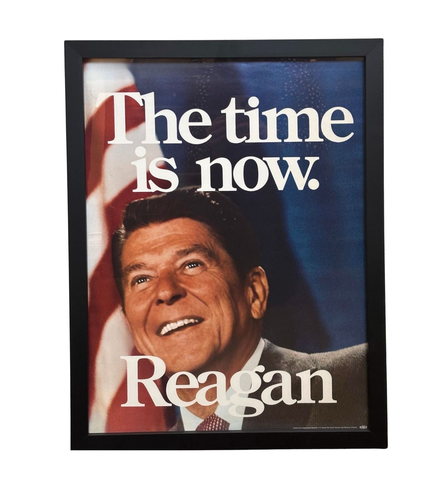 "The Time is Now" Vintage Ronald Reagan Campaign Poster, circa 1980 - The Great Republic