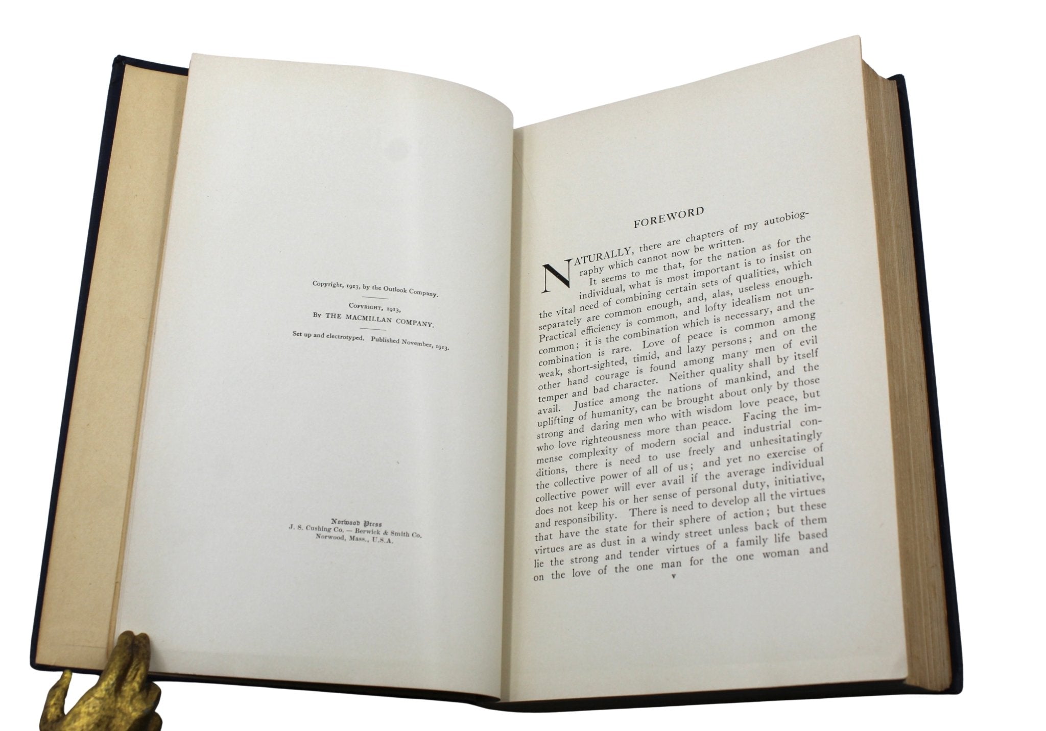 Theodore Roosevelt: An Autobiography by Theodore Roosevelt, First Edition, 1913 - The Great Republic