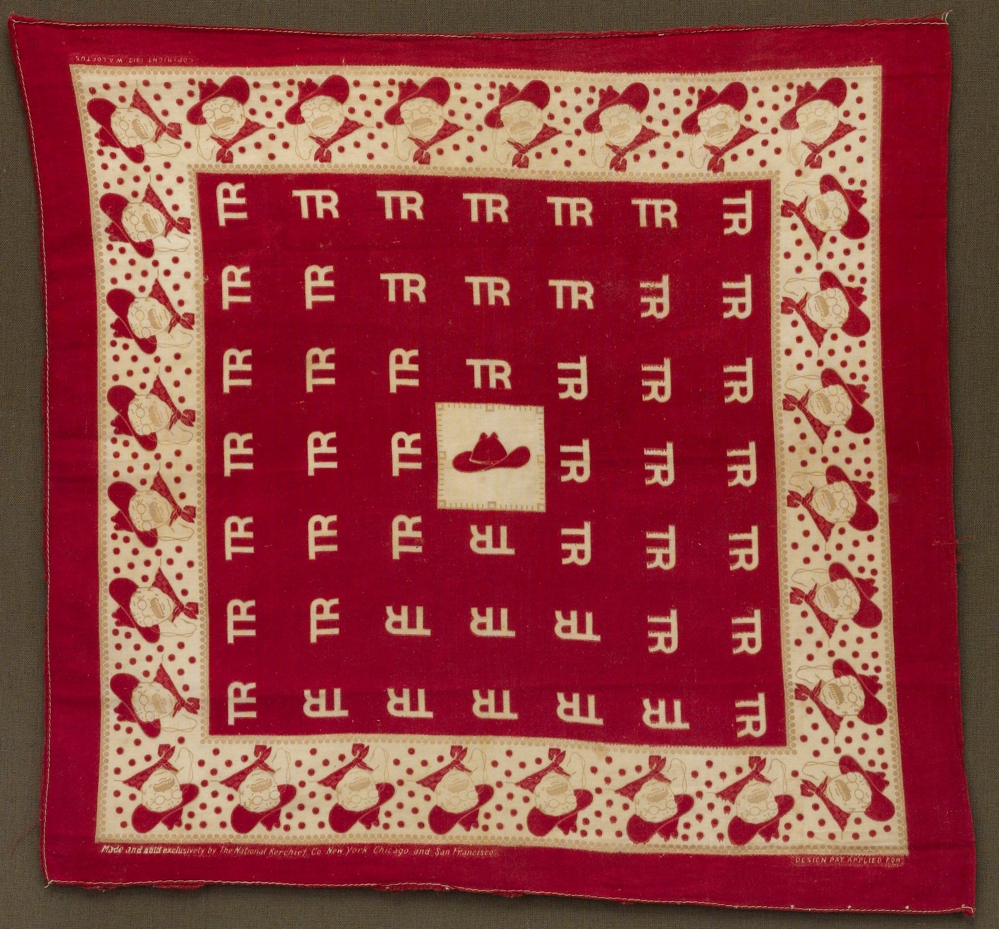 Theodore Roosevelt "Hat in the Ring" Bandana, 1912 - The Great Republic