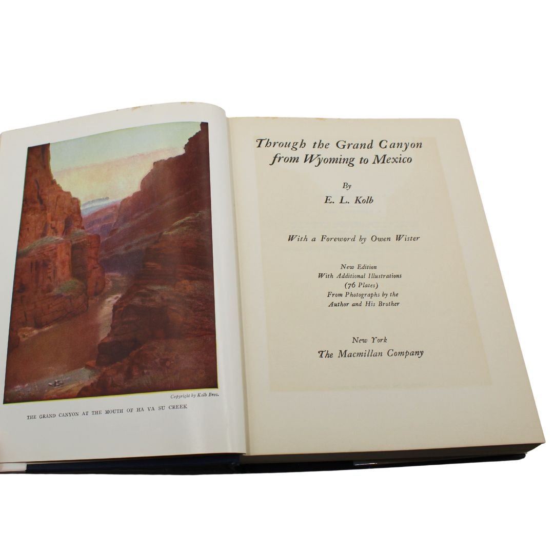Through the Grand Canyon from Wyoming to Mexico, by Ellsworth L. Kolb, Signed by Emery Kolb, with Dust Jacket, 1963 - The Great Republic