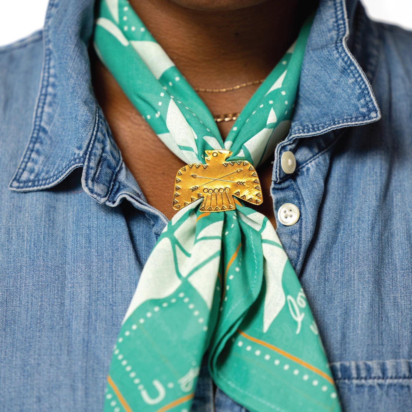 Thunderbird Brass Bandana Slide - The Great Republic