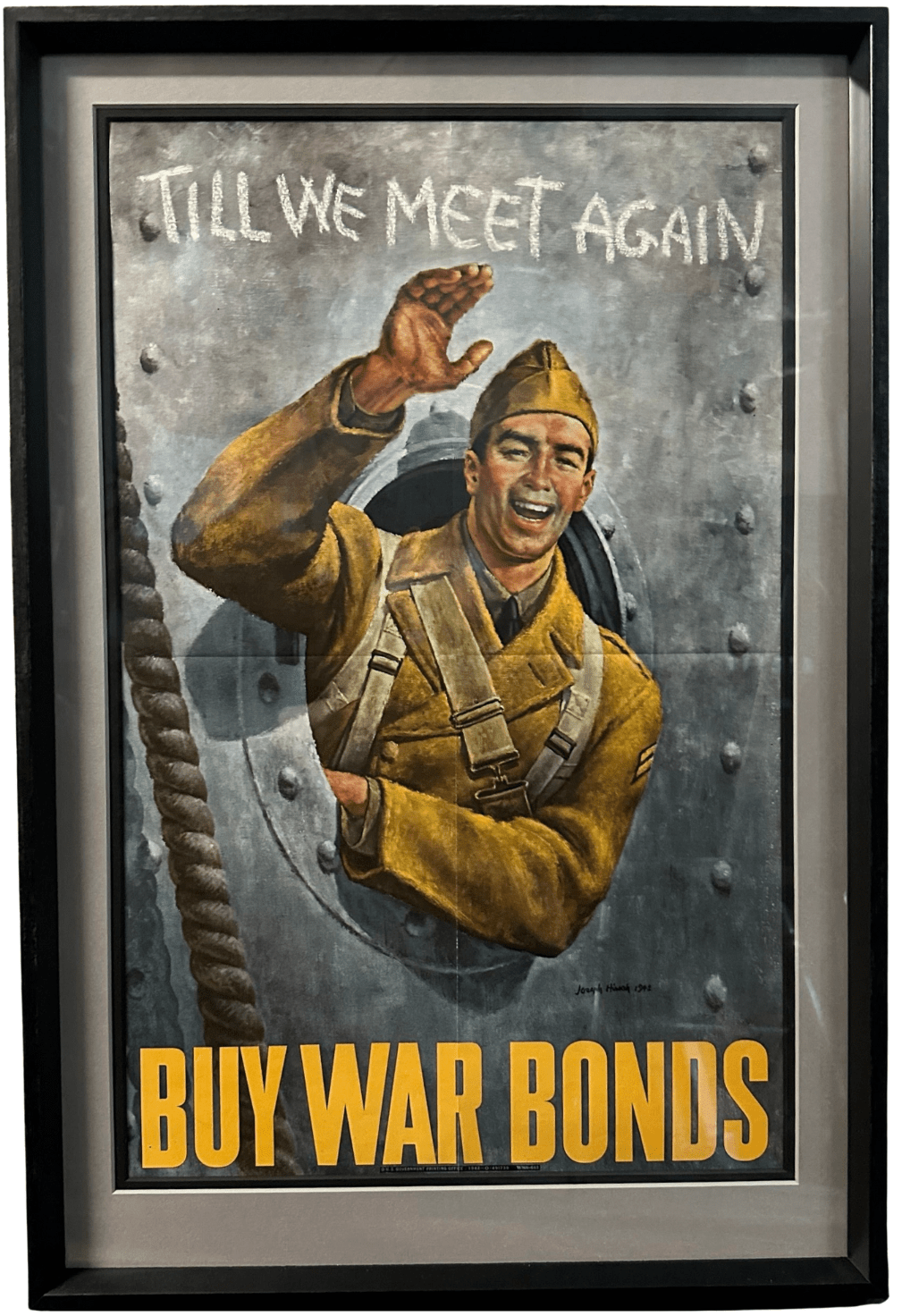 "Till We Meet Again. Buy War Bonds" WWII Poster by Joseph Hirsch, Circa 1942 - The Great Republic