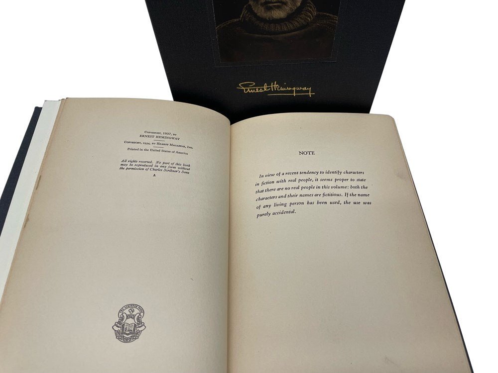 To Have And Have Not by Ernest Hemingway, First Edition, 1937 - The Great Republic