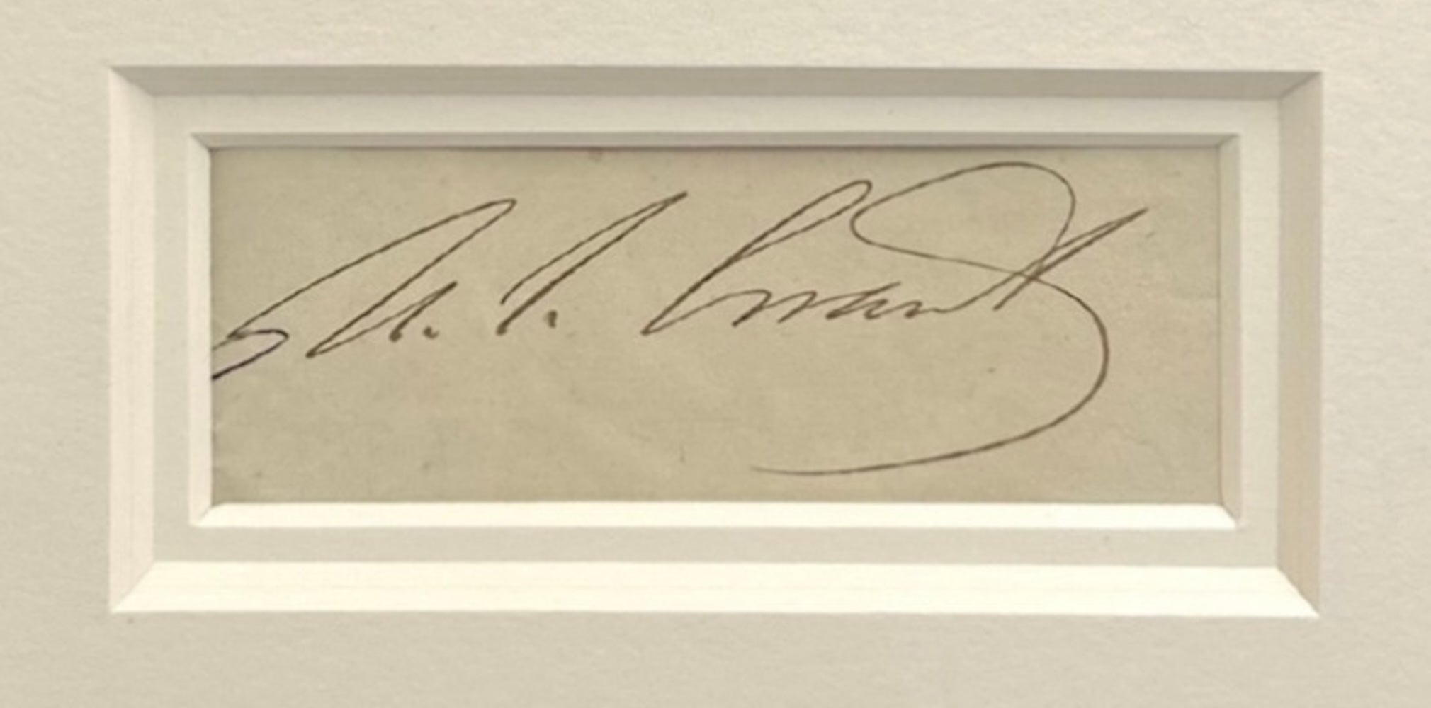 Ulysses S. Grant Signature, with Oval Albumen Carte-de-Visite of Grant - The Great Republic