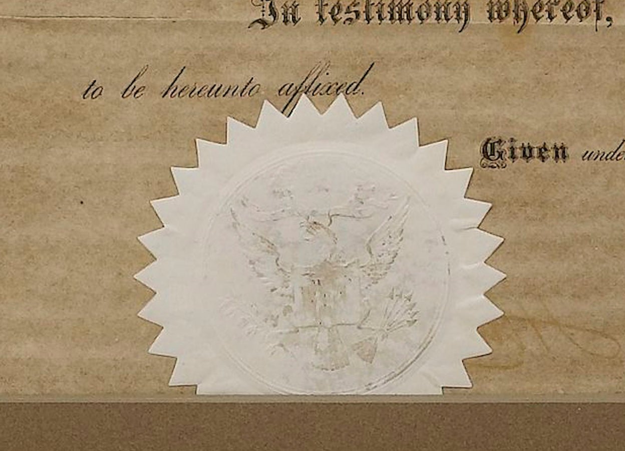Ulysses S. Grant Signed Presidential Appointment, Dated March 25, 1873, Appointing Bradford T. Simmons as Deputy Postmaster of Johnstown, New York - The Great Republic