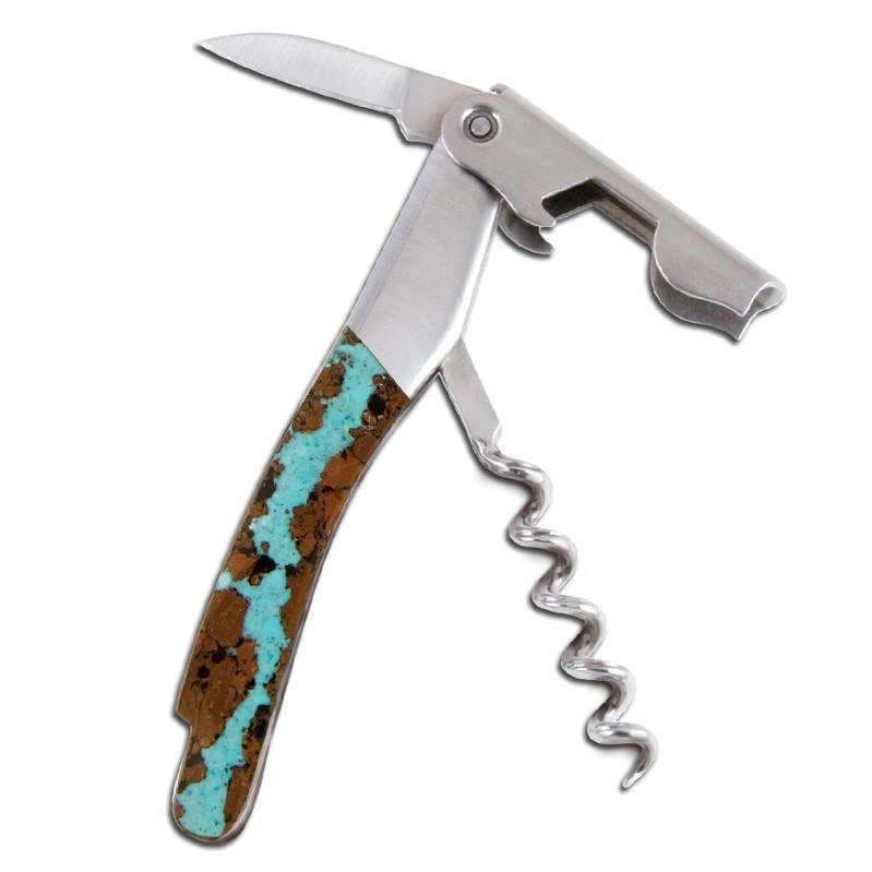 Vein Turquoise Collection Single Sided Waiter's Knife