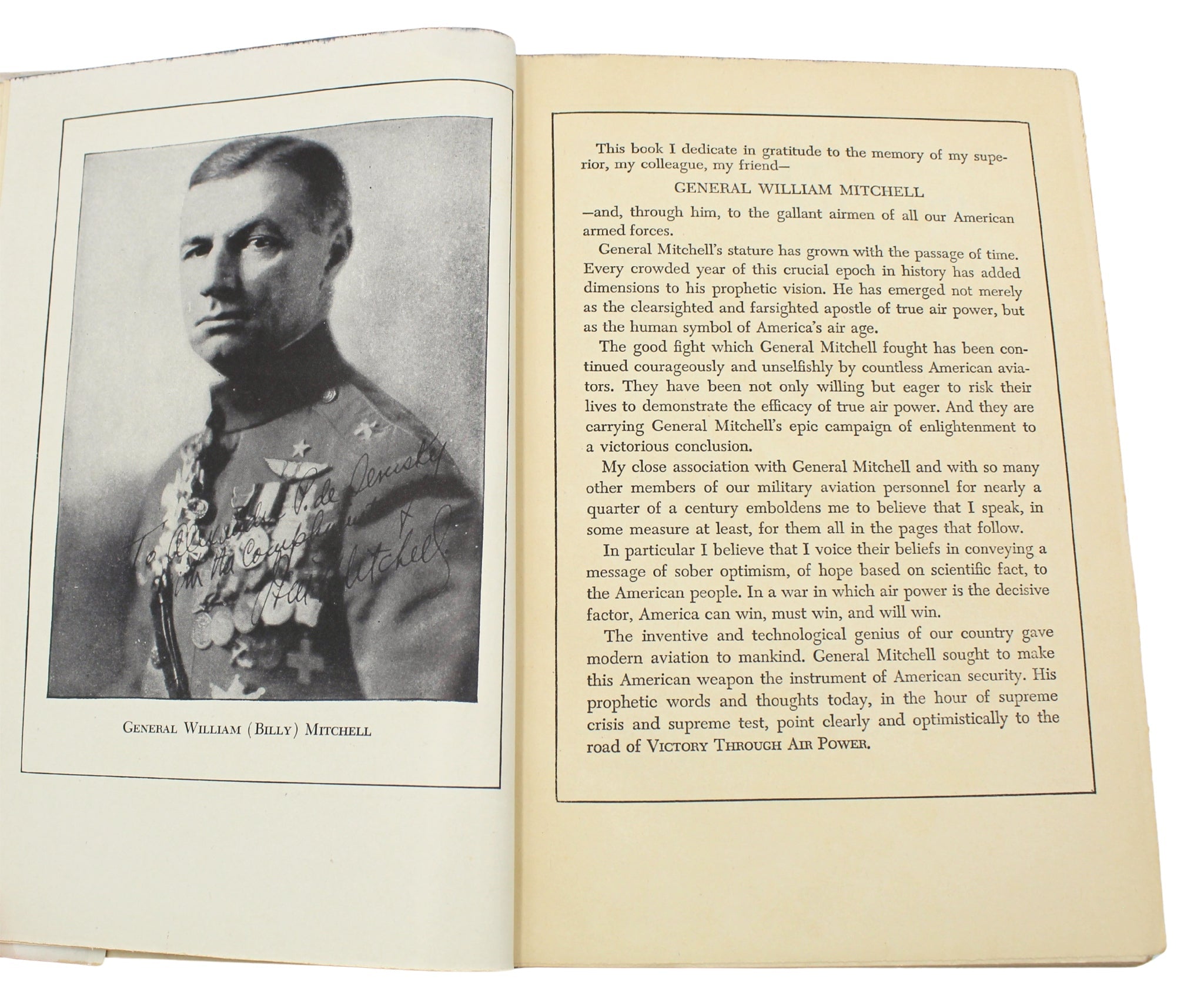 Victory Through Air Power By Major Alexander P. De Seversky, Signed and Inscribed, in Original Dust Jacket, 1942 - The Great Republic