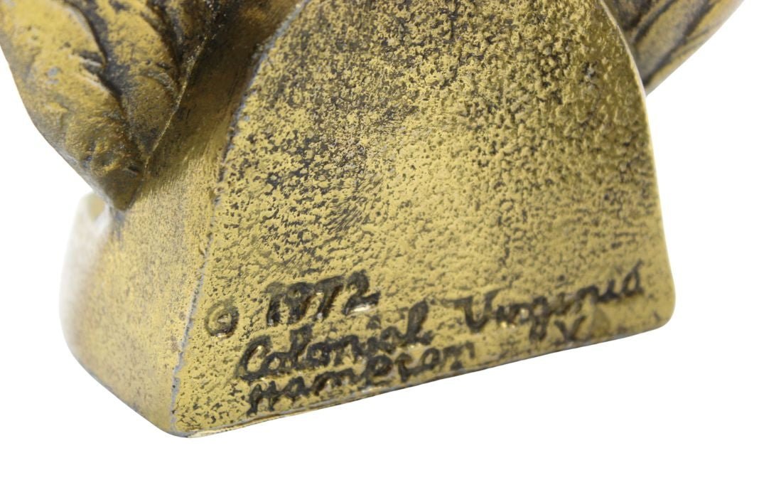 Vintage "1776" Brass American Eagle Bookends by Colonial Virginia - The Great Republic