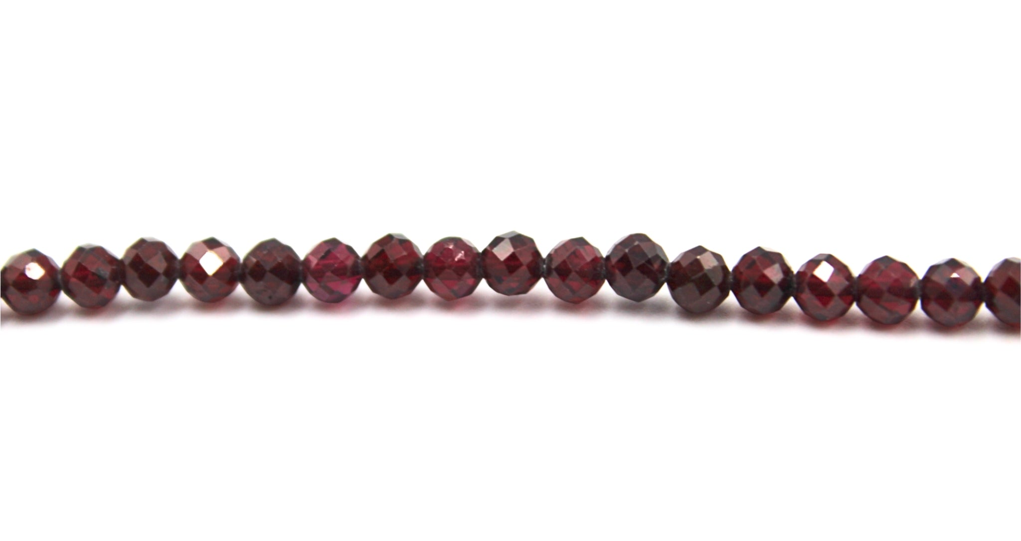 Vintage 1940s British Sterling Silver Cross on Faceted Garnet Necklace - The Great Republic
