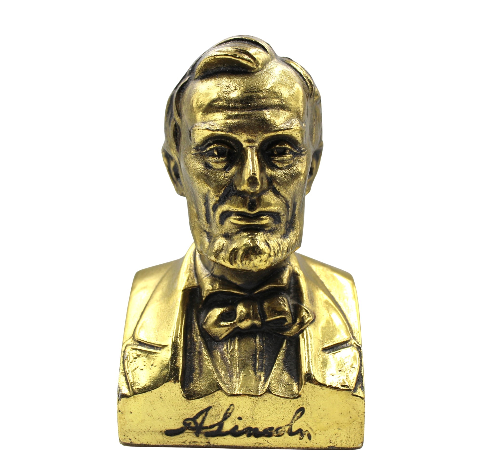 Vintage Abraham Lincoln Bust Bookends - The Great Republic