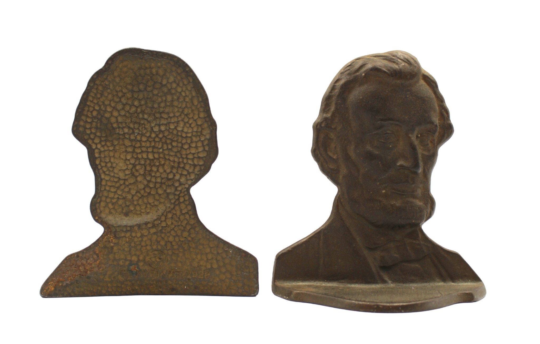 Vintage Abraham Lincoln Bust Bookends, 1928 - The Great Republic