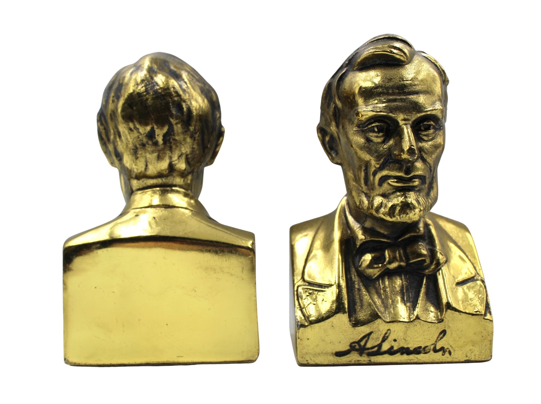 Vintage Abraham Lincoln Bust Bookends - The Great Republic