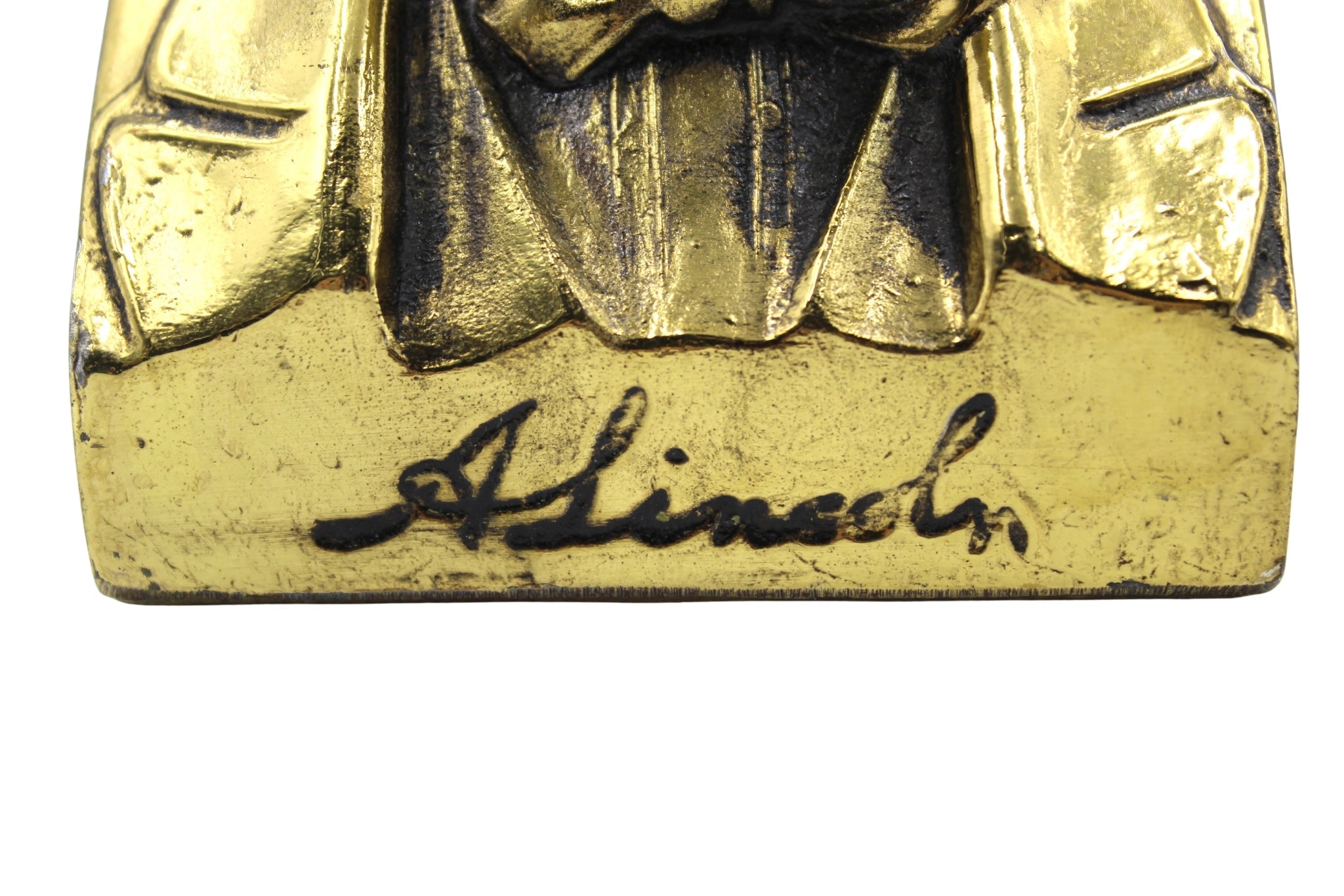 Vintage Abraham Lincoln Bust Bookends - The Great Republic