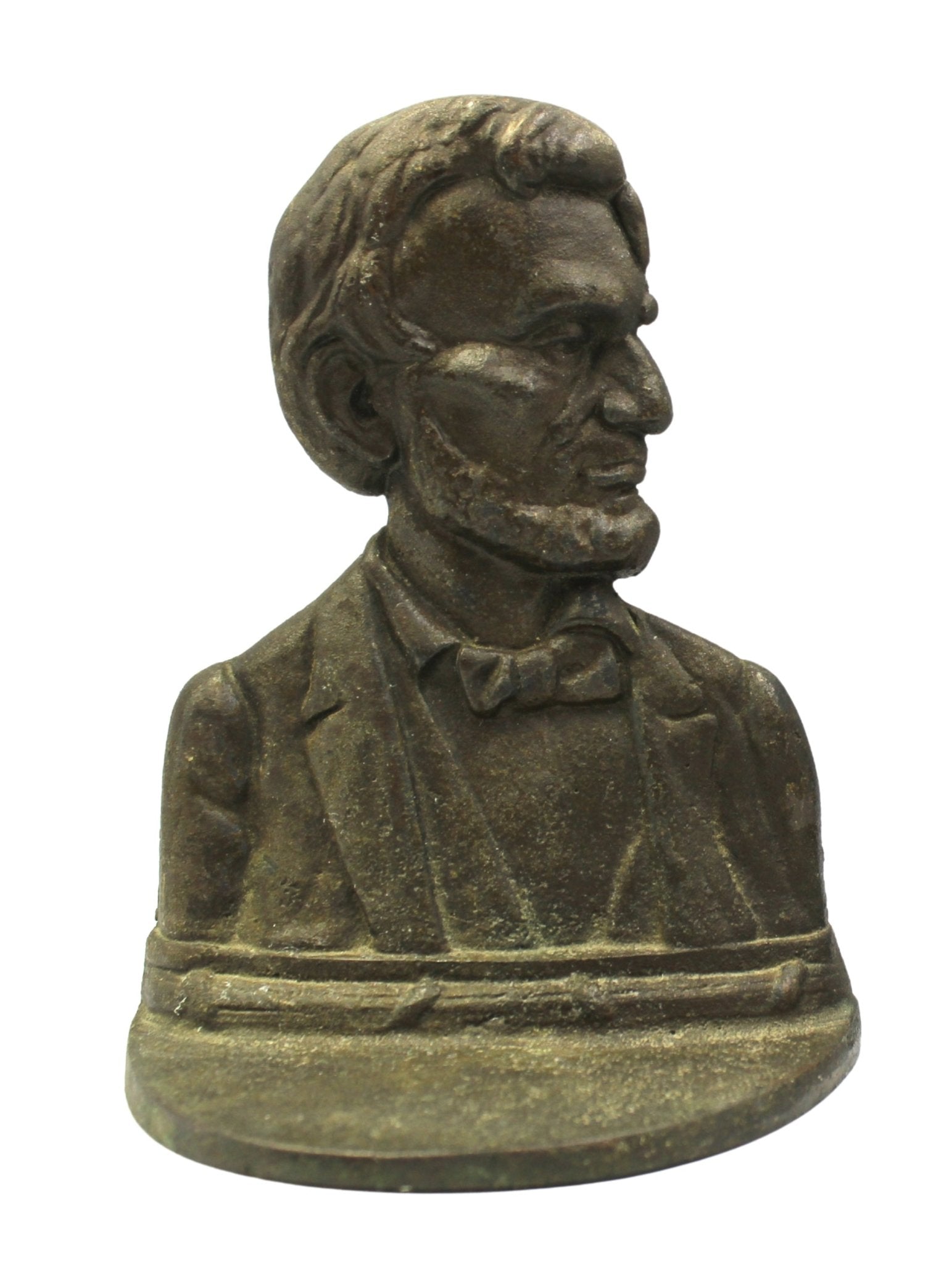 Vintage Abraham Lincoln Bust Bookends by Bronze Met Art Co., 1927 - The Great Republic