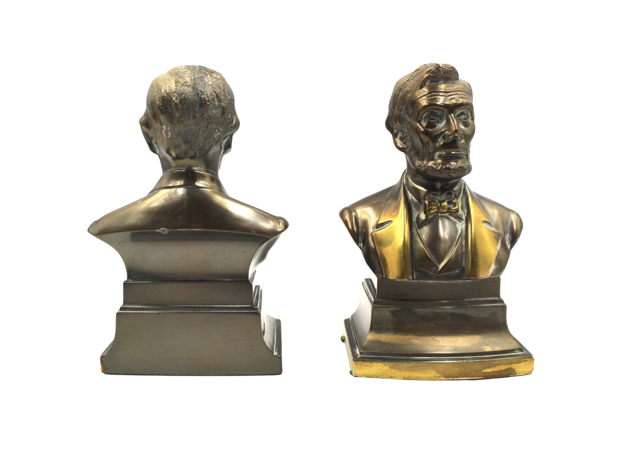 Vintage Abraham Lincoln Bust Bookends by PM American Craftsman - The Great Republic
