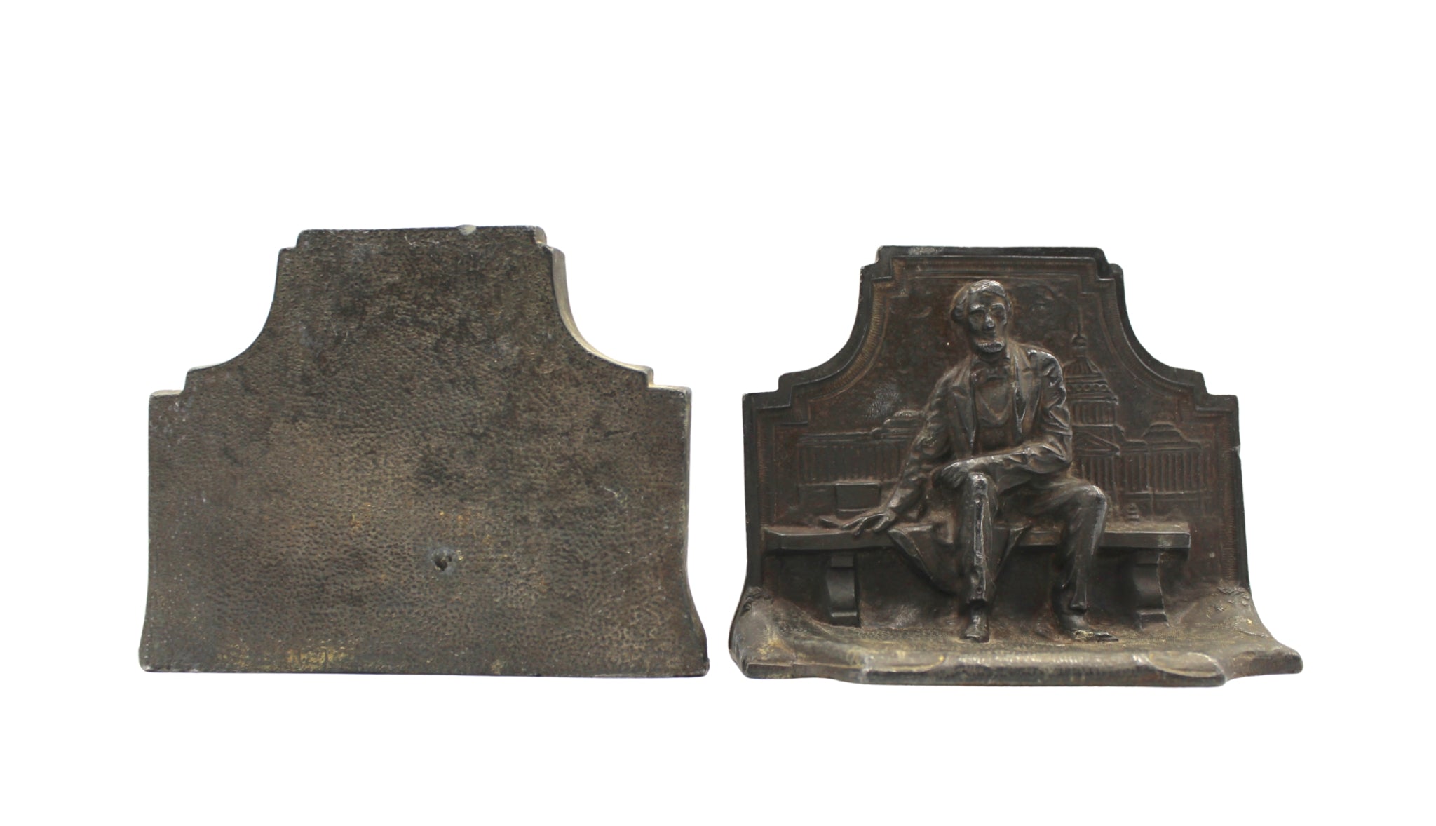 Vintage Abraham Lincoln Seated Bookends - The Great Republic