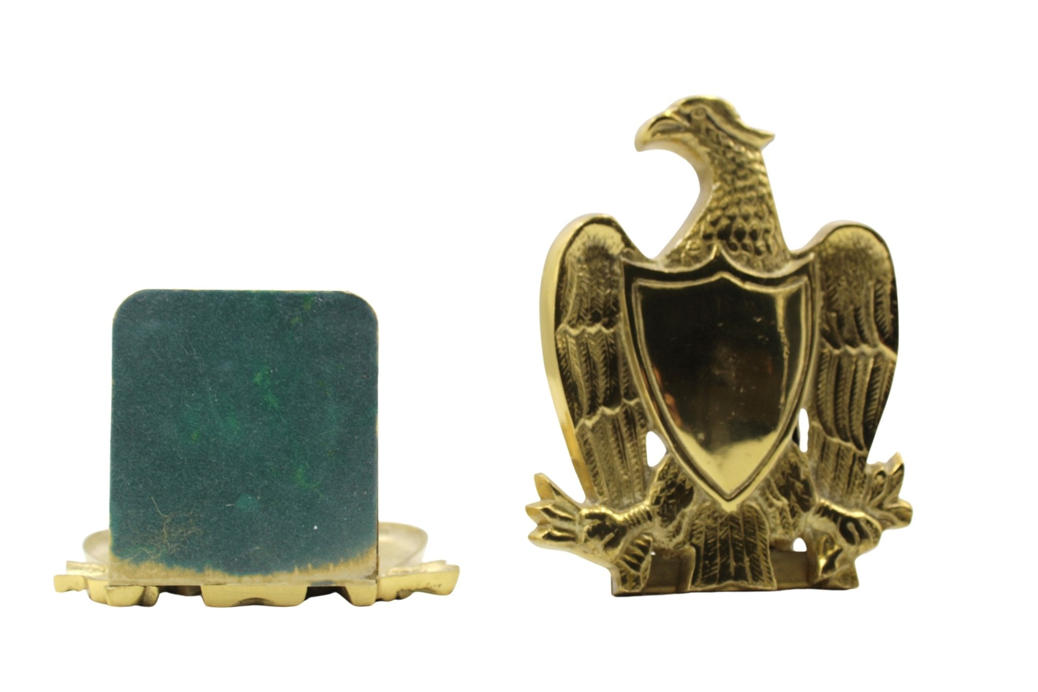 Vintage Brass Eagle with Shield Bookends - The Great Republic