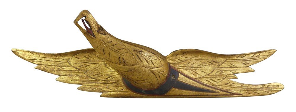 Vintage Hand - Carved and Hand - Painted Bellamy - Style Eagle, Signed by Walter Ketzler, Mid 20th Century - The Great Republic