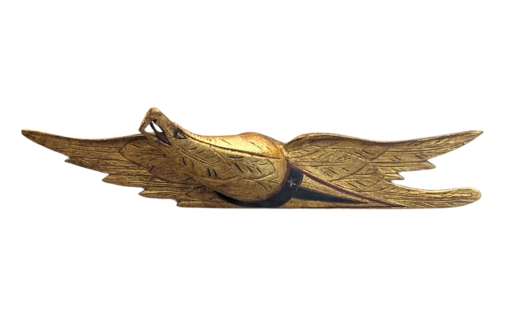 Vintage Hand - Carved and Hand - Painted Bellamy - Style Eagle, Signed by Walter Ketzler, Mid 20th Century - The Great Republic