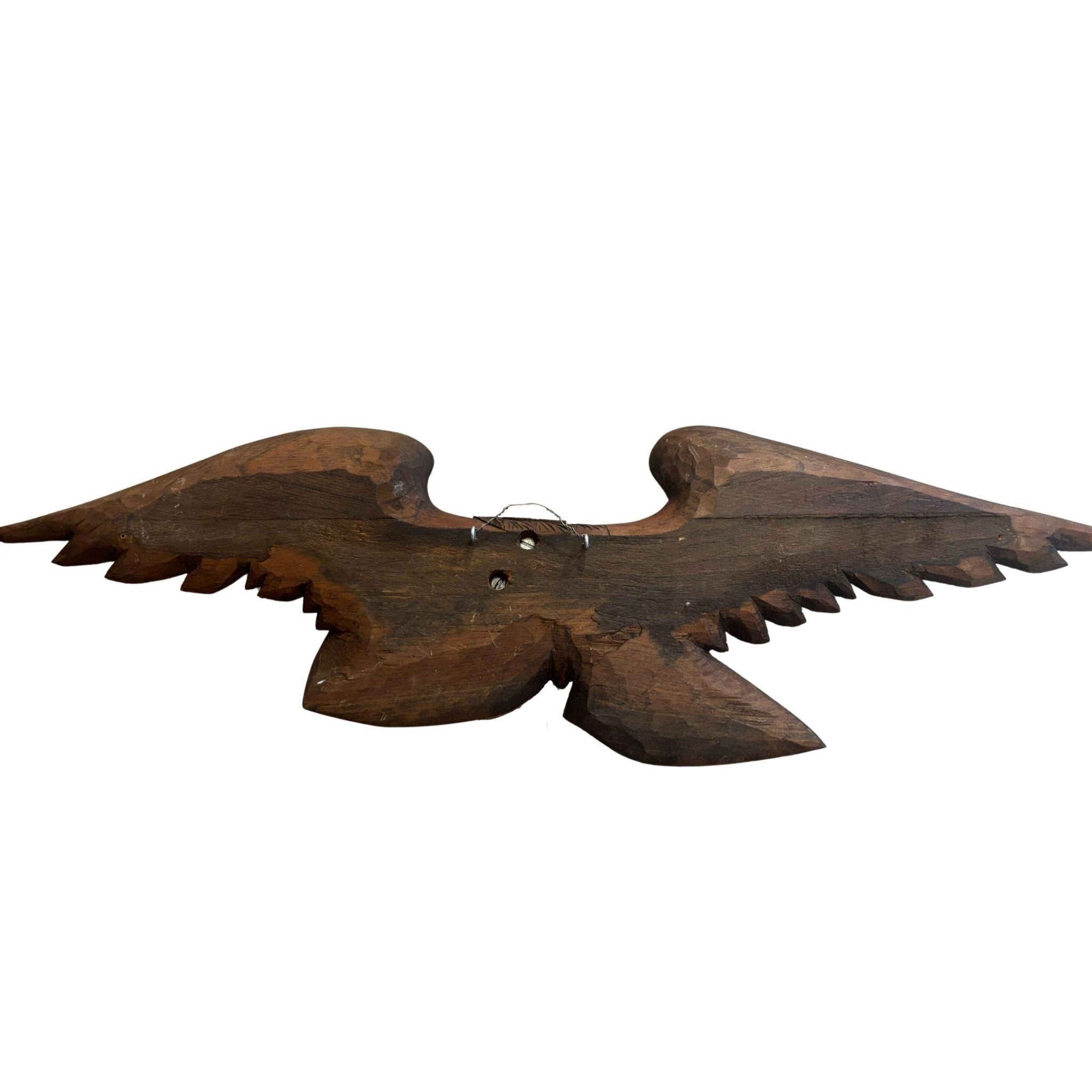 Vintage Hand - Carved Mahogany Eagle with Shield - The Great Republic