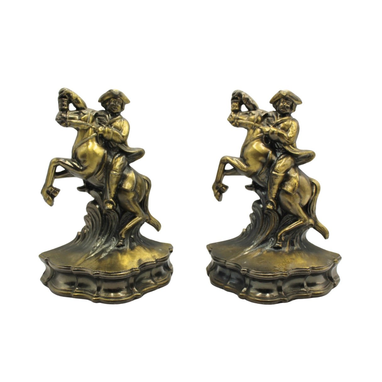 Vintage Paul Revere Midnight Ride Cast Iron Bookends - The Great Republic