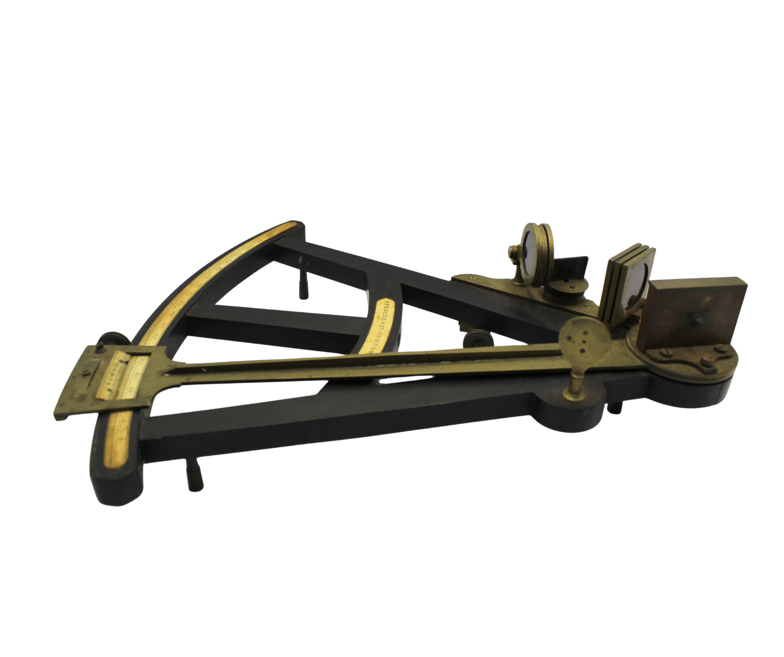 Vintage Spencer & Co. Cased Brass and Wood Sextant, circa 1830s - 40s - The Great Republic