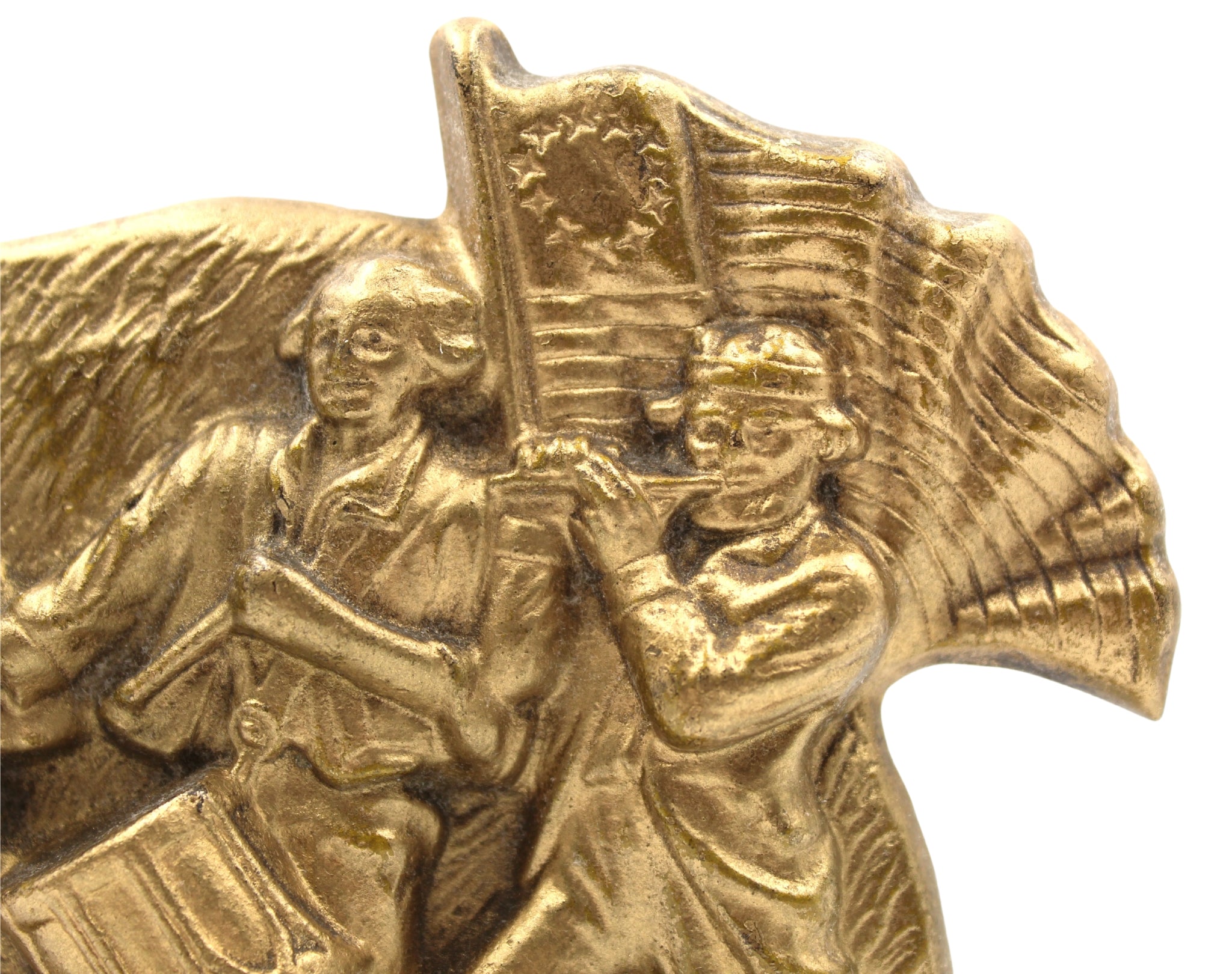 Vintage "Spirit of '76" Bookends by S.C.C., 1974 - The Great Republic