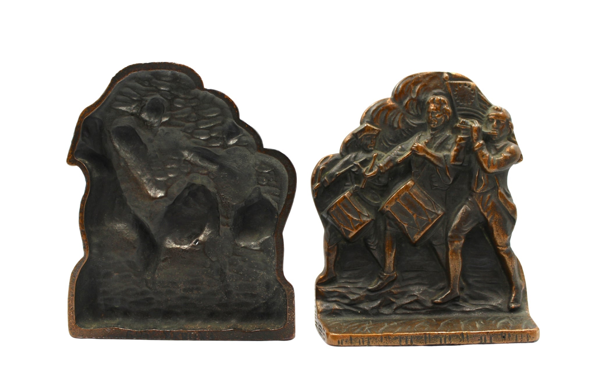 Vintage "Spirit of '76" Bookends by Verona, circa 1925 - The Great Republic