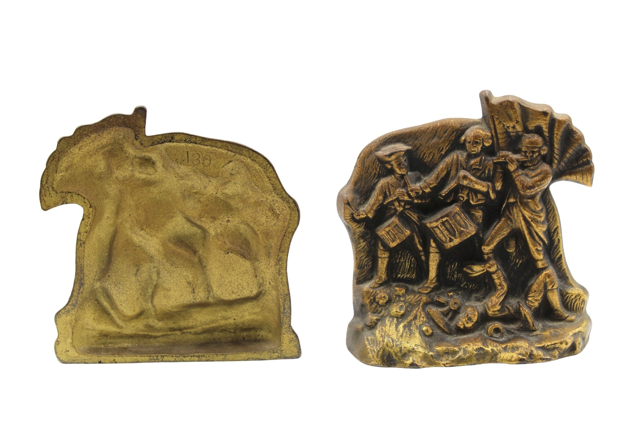 Vintage "Spirit of '76" Bookends, circa 1974 - The Great Republic