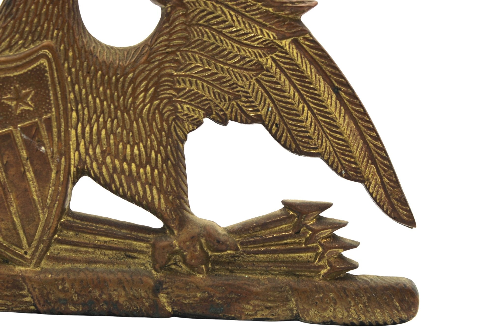 Vintage Spreadwing Brass Eagle Bookends by Virginia Metalcrafters, 1952 - The Great Republic