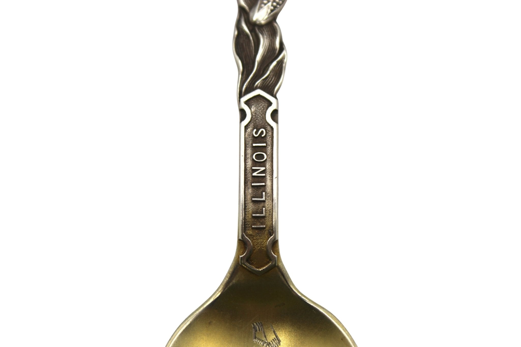 Vintage Sterling Silver Belvidere, Illinois Souvenir Spoon with Portrait of Abraham Lincoln - The Great Republic