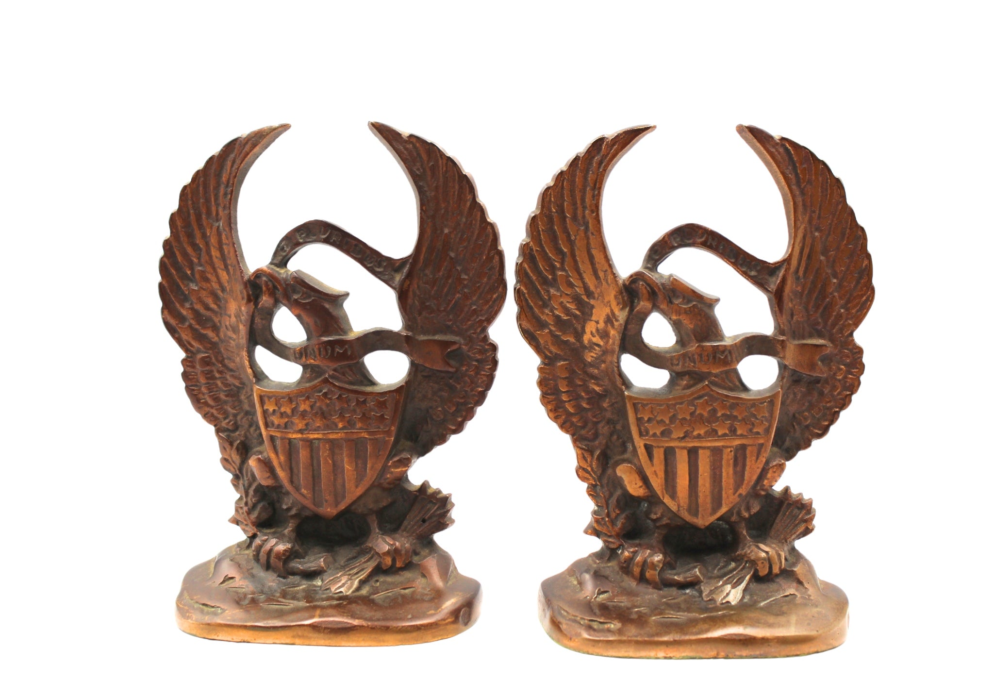 Vintage U.S. Great Seal Bookends, Circa 1950s - The Great Republic