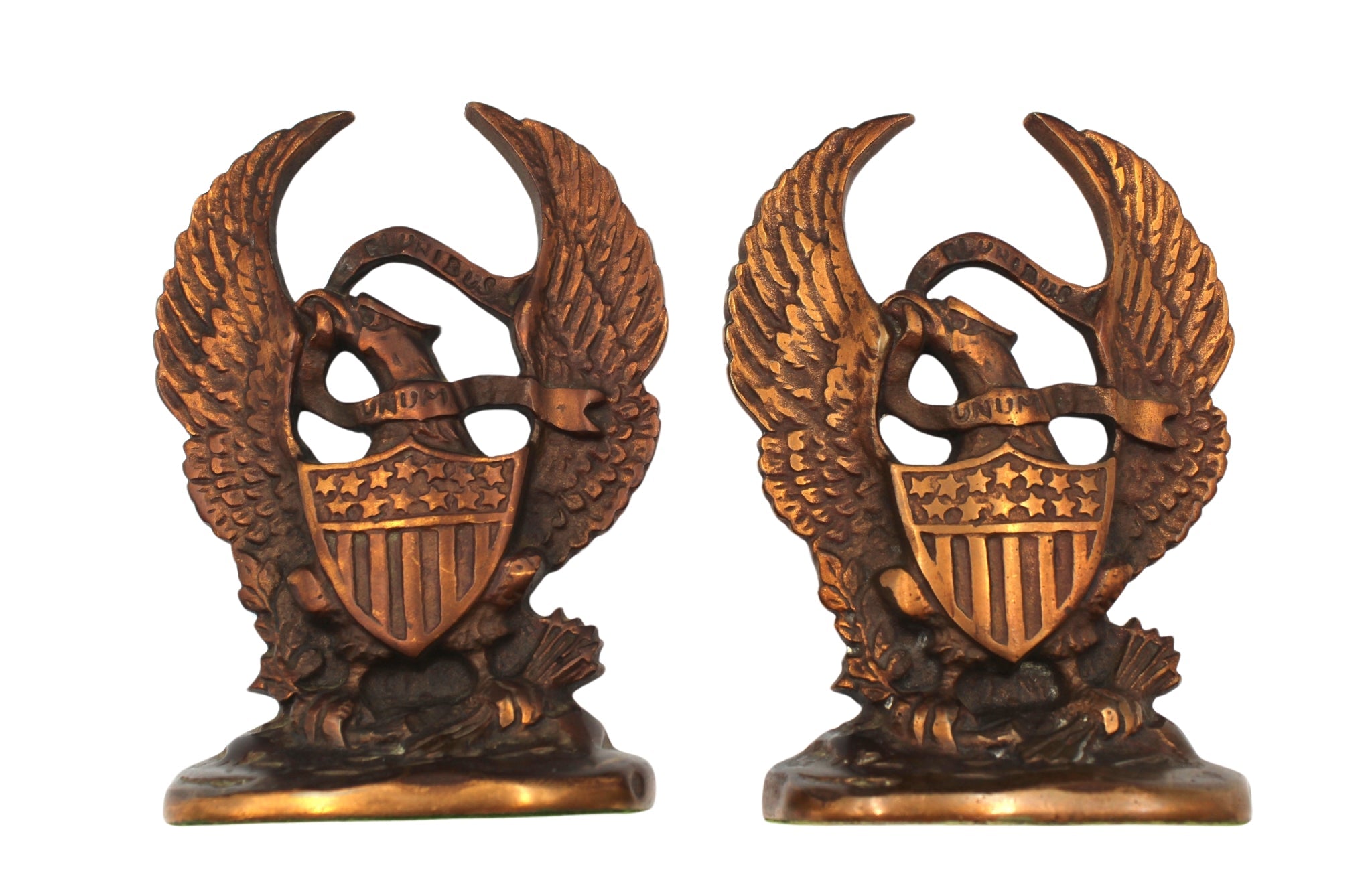 Vintage U.S. Great Seal Bookends, Circa 1950s - The Great Republic