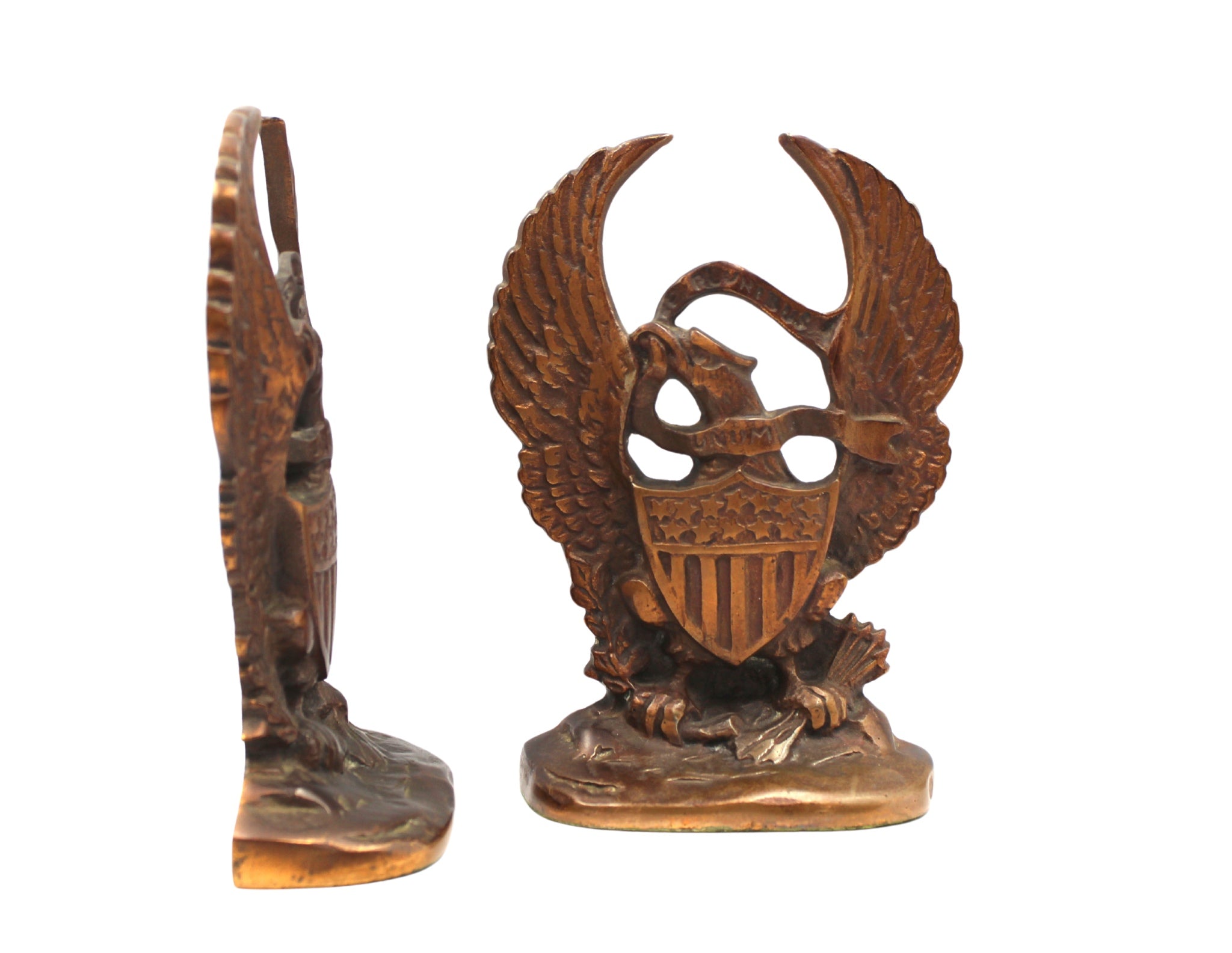 Vintage U.S. Great Seal Bookends, Circa 1950s - The Great Republic
