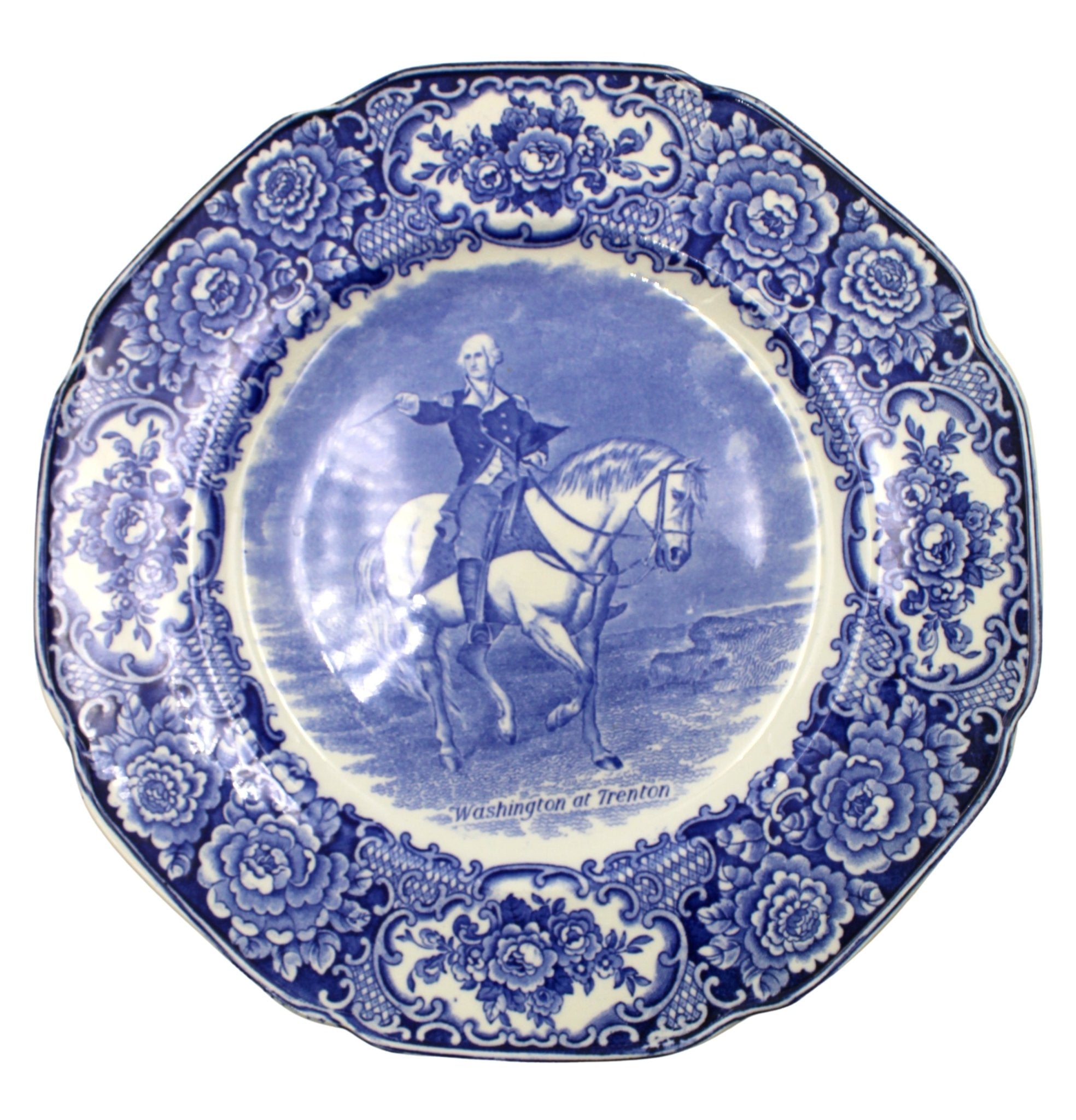 Vintage "Washington At Trenton" Bicentennial Decorative Plate by Crown Ducal, 1932 - The Great Republic