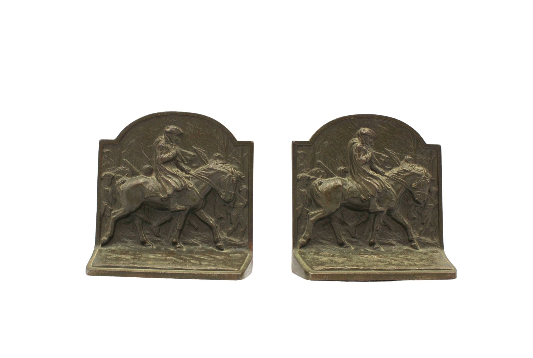 Vintage Washington at Valley Forge Bookends by Hubley, Circa 1925 - The Great Republic