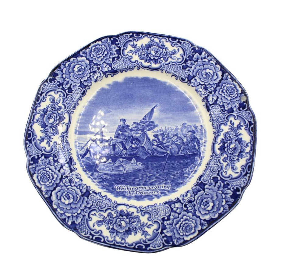 Vintage "Washington Crossing the Delaware" Decorative Plate by Crown Ducal - The Great Republic