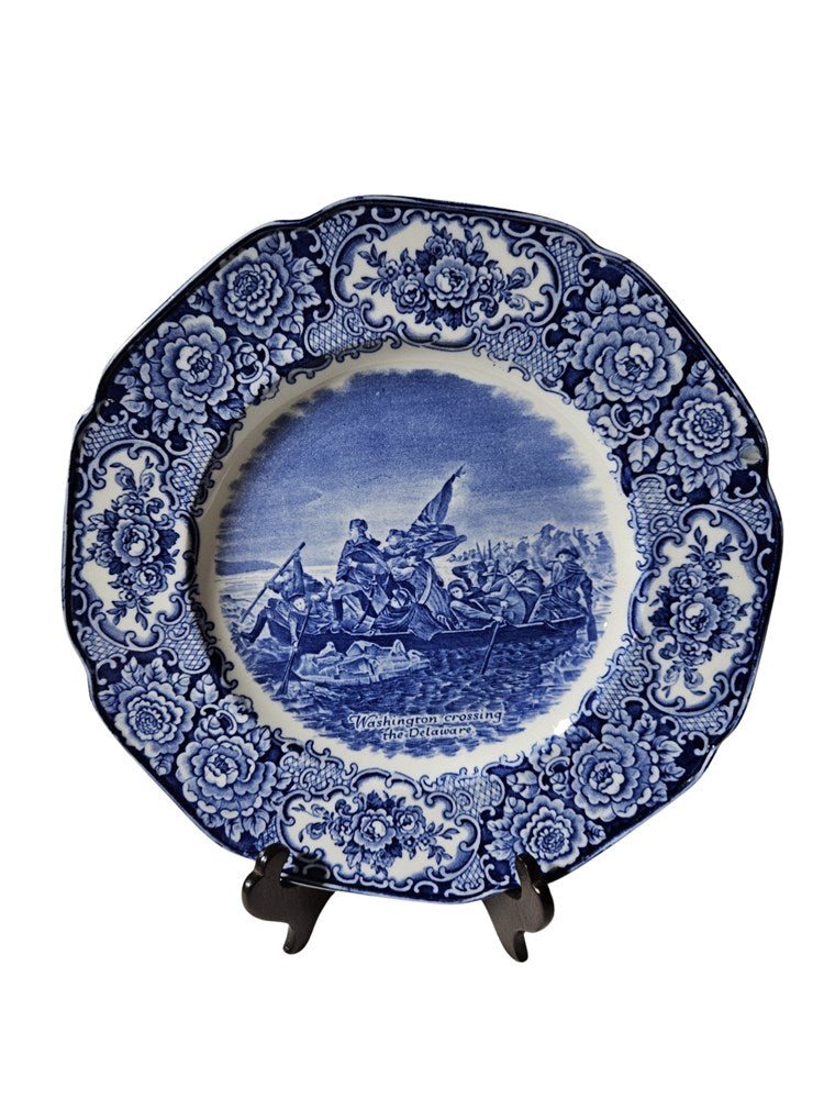 Vintage "Washington Crossing the Delaware" Decorative Plate by Crown Ducal - The Great Republic