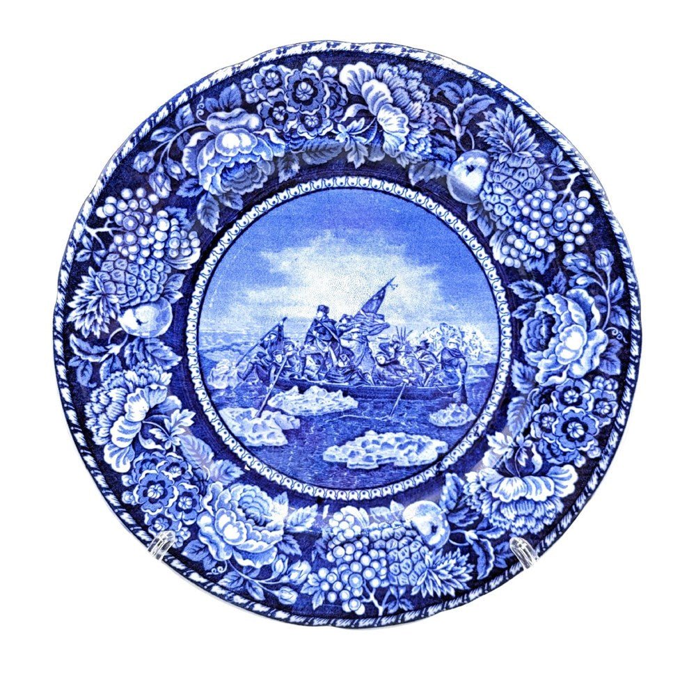 Vintage "Washington Crossing the Delaware" Decorative Plate by Rowland & Marsellus Co. - The Great Republic