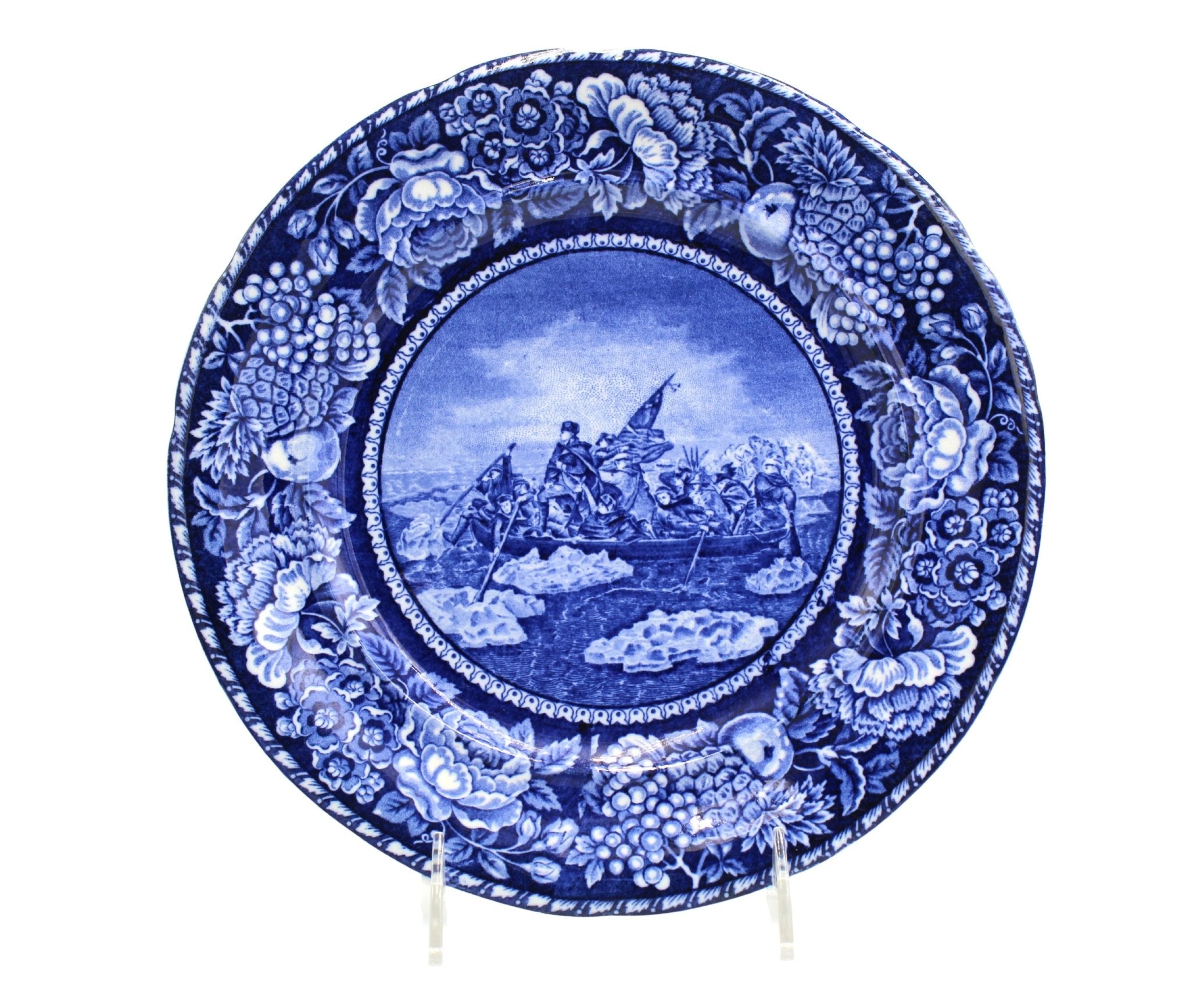 Vintage "Washington Crossing the Delaware" Decorative Plate by Rowland & Marsellus Co. - The Great Republic