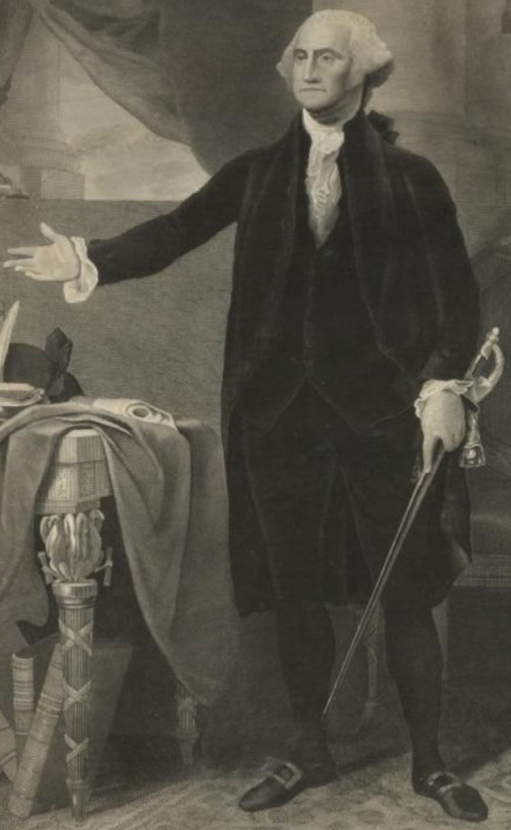 "Washington." Engraving by Oliver Pelton, after Gilbert Stuart, c. 1860 - The Great Republic