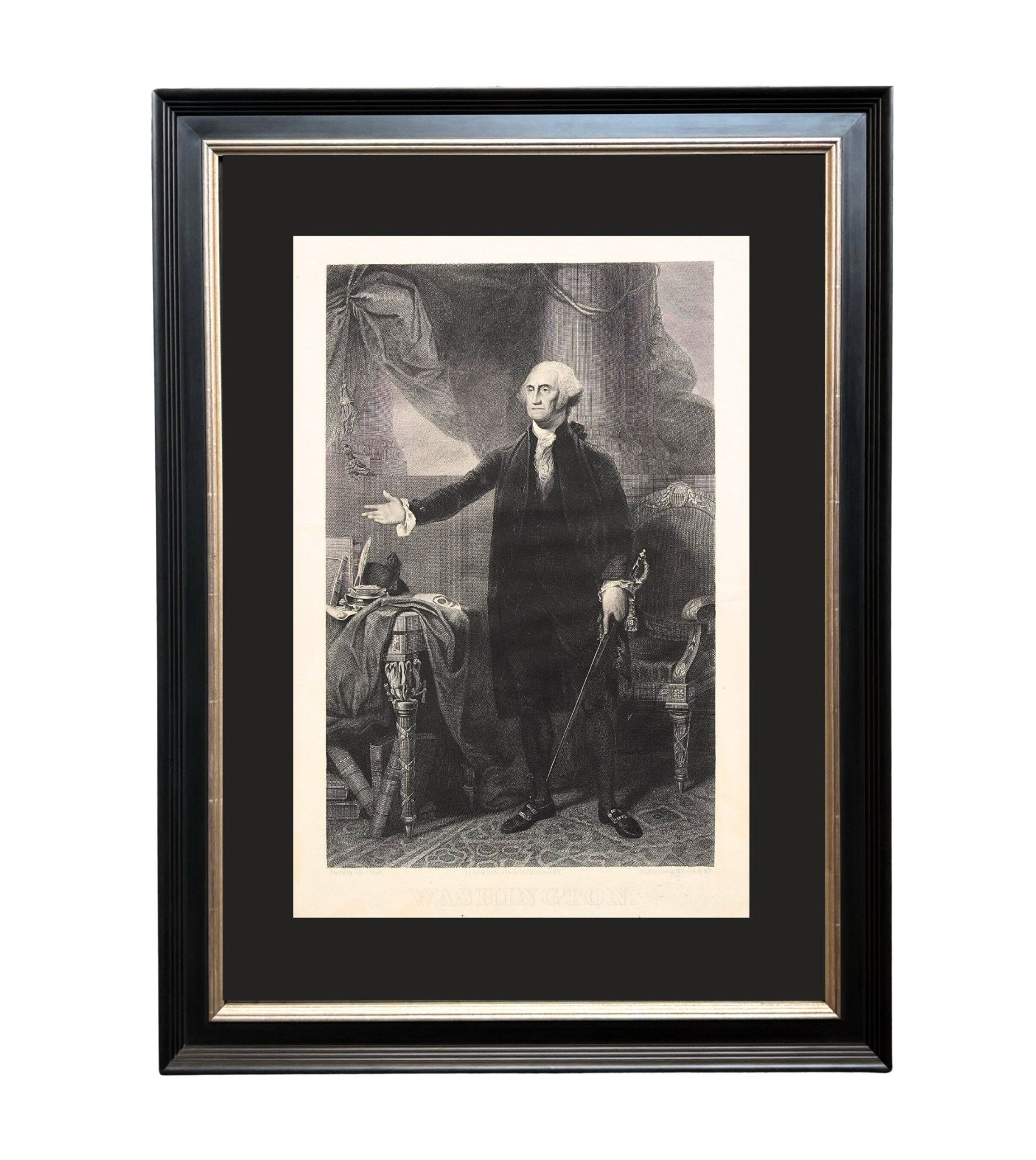 "Washington." Engraving by W. L. Ormsby, after Gilbert Stuart, c. 1830 - The Great Republic