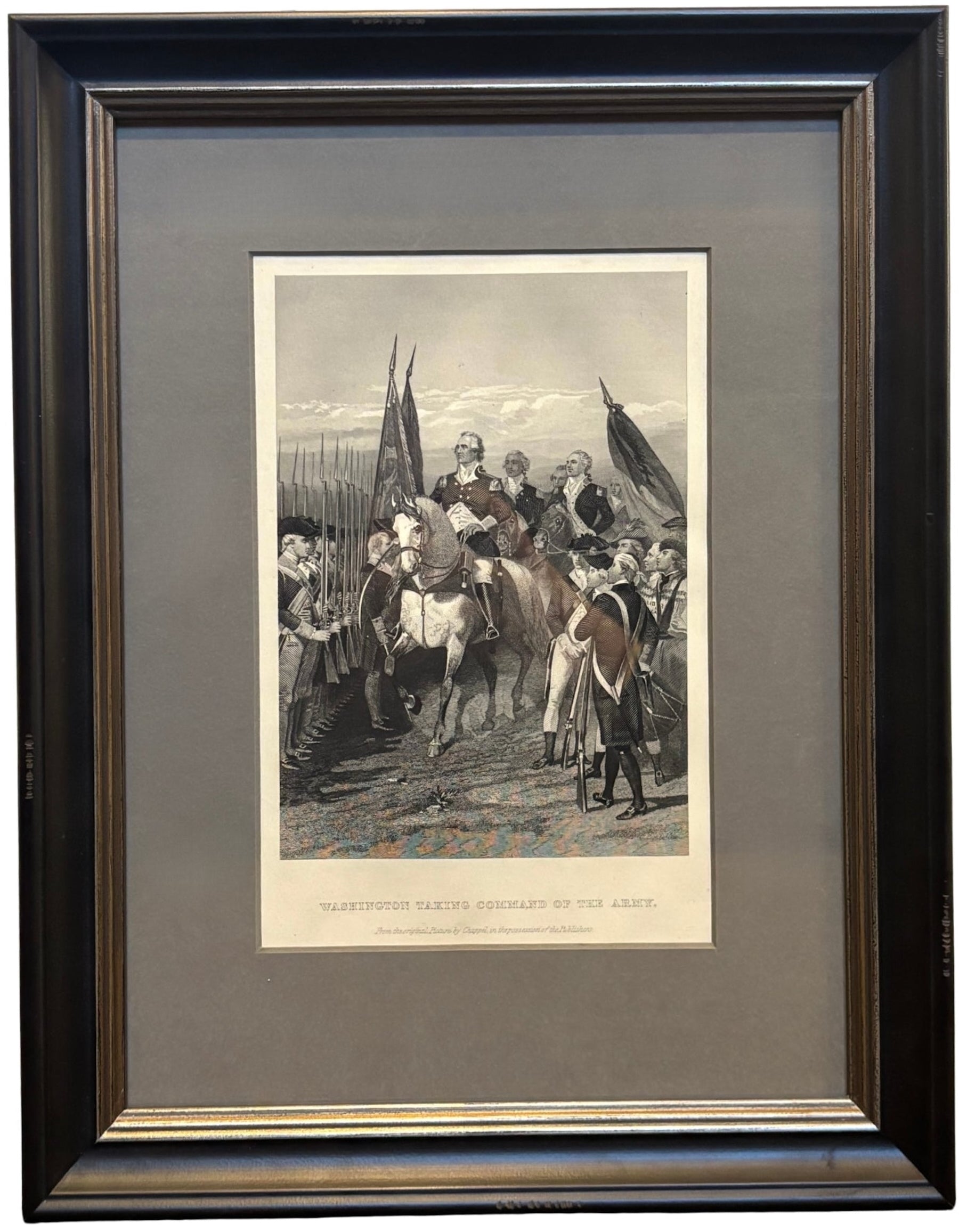 "Washington Taking Command of the Army" Engraving, after Alonzo Chappel, [n.d.]