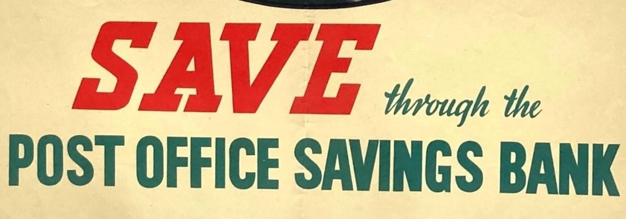 "We depend on them - They depend on us. Save through the Post Office Savings Bank" Vintage WWII Poster, 1941 - The Great Republic