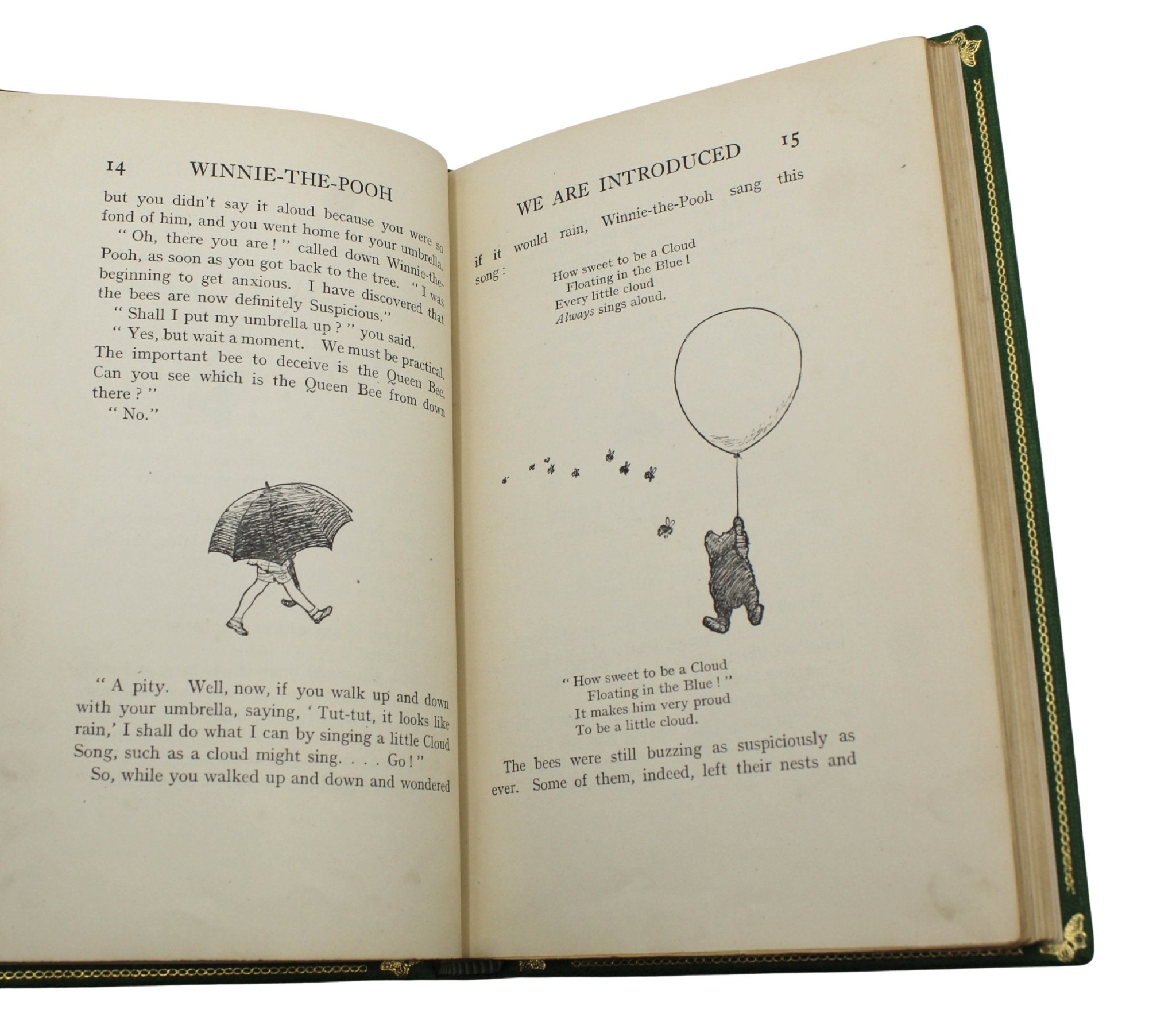 Winnie the Pooh by A. A. Milne, UK First Editions, 4 Volume Set, 1925 - 1929, with Tipped - in Signed Letter by Milne, 1927 - The Great Republic