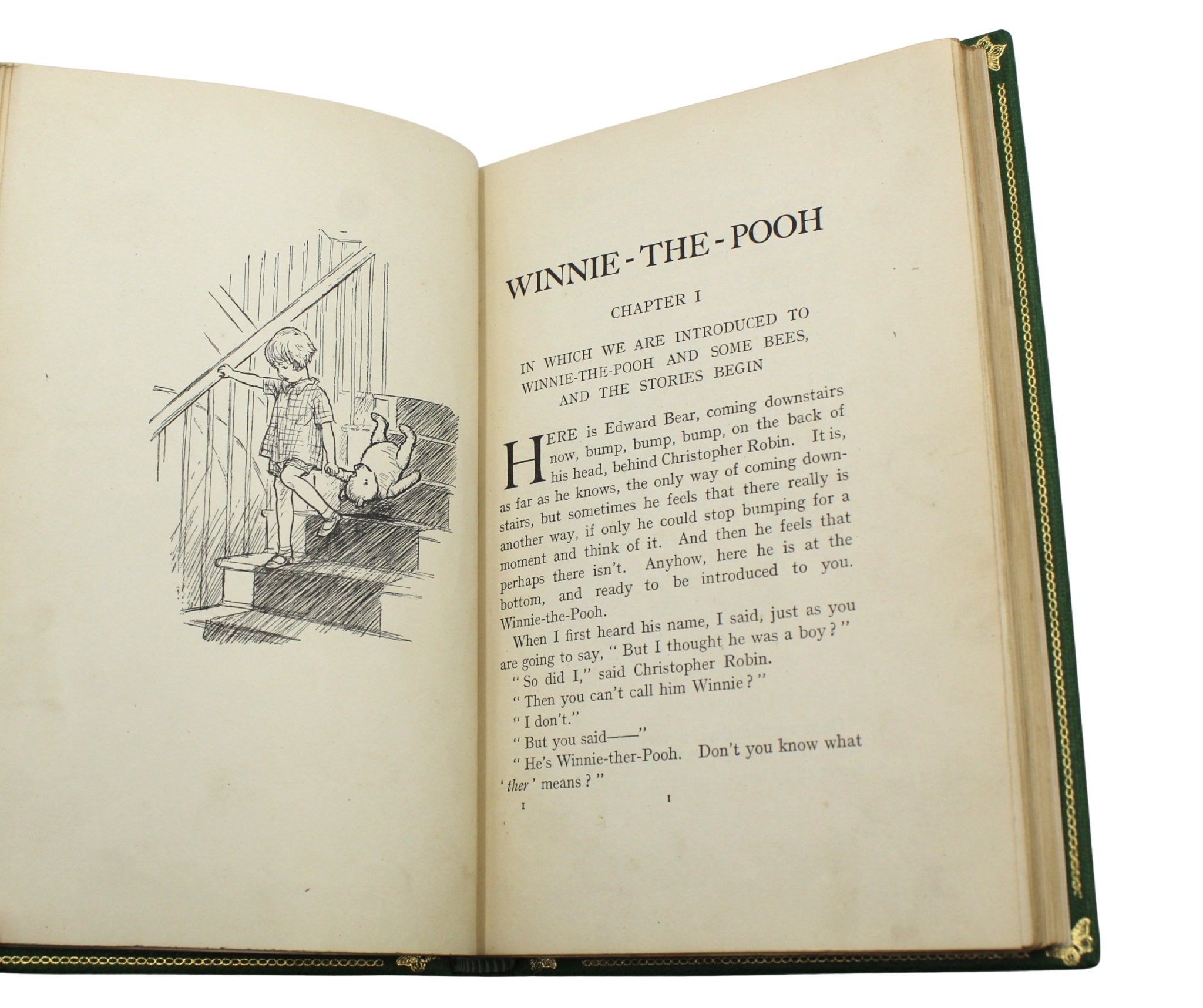 Winnie the Pooh by A. A. Milne, UK First Editions, 4 Volume Set, 1925 - 1929, with Tipped - in Signed Letter by Milne, 1927 - The Great Republic