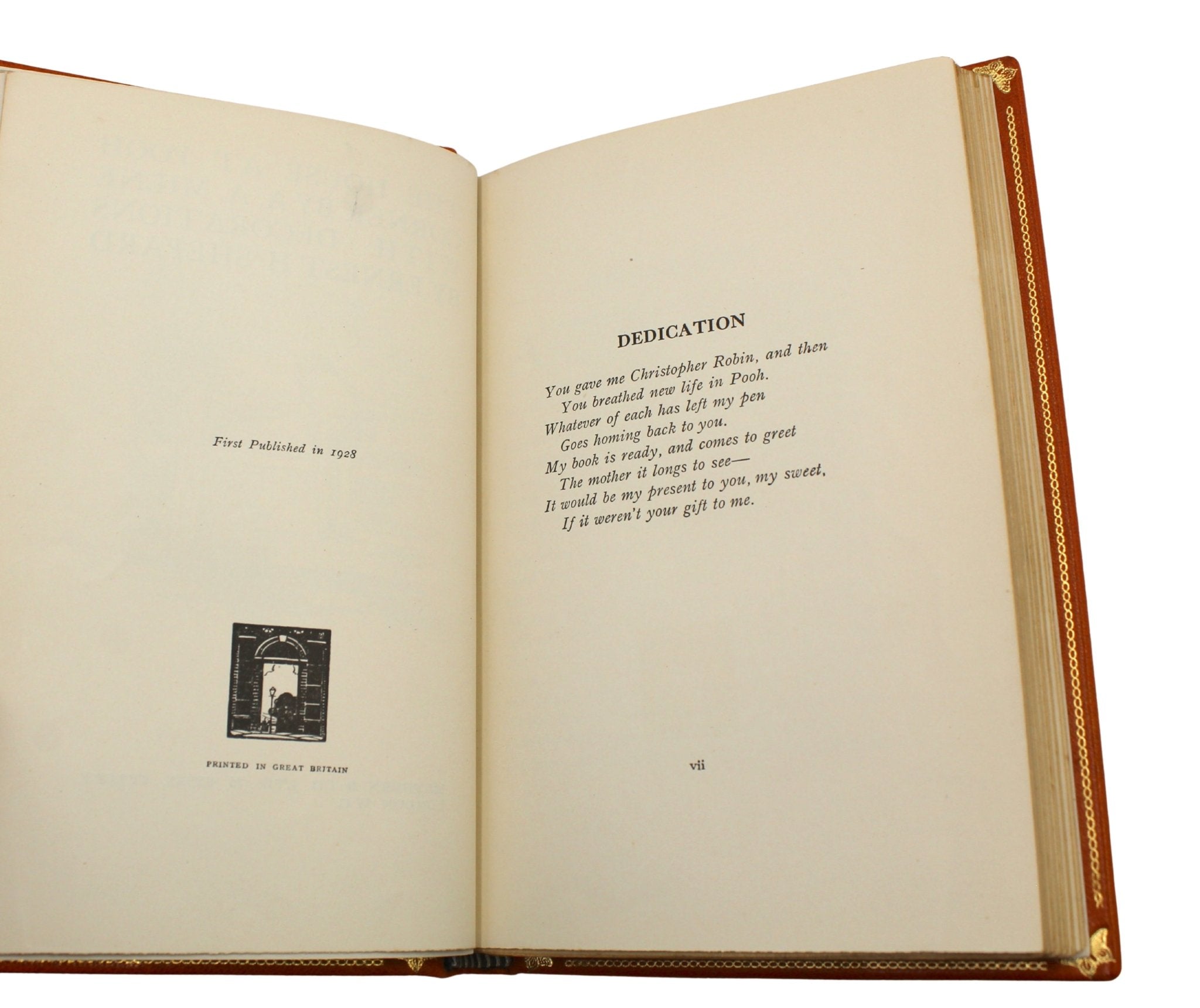 Winnie the Pooh by A. A. Milne, UK First Editions, 4 Volume Set, 1925 - 1929, with Tipped - in Signed Letter by Milne, 1927 - The Great Republic