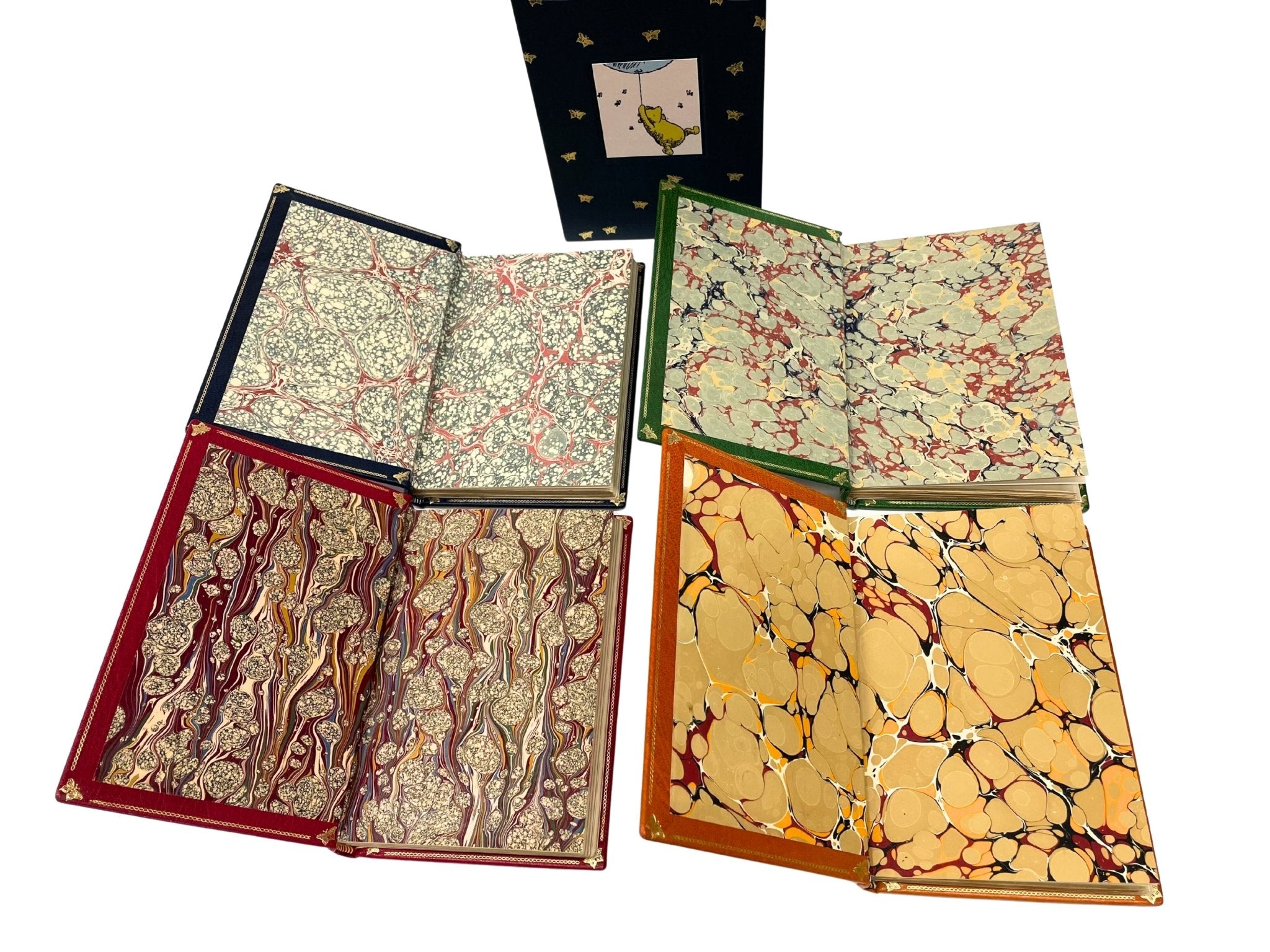 Winnie the Pooh by A. A. Milne, UK First Editions, 4 Volume Set, 1925 - 1929, with Tipped - in Signed Letter by Milne, 1927 - The Great Republic