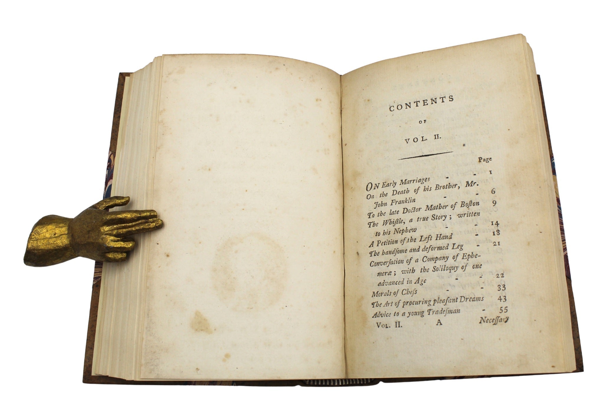 Works of the Late Doctor Benjamin Franklin, Third Edition, Two Volumes Bound Together, 1794 - The Great Republic